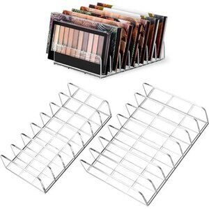 Clear Acrylic Eyeshadow Palette Organizer Makeup Display Holder Set of 2